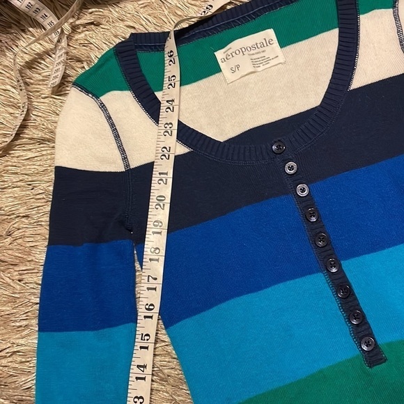 AEROPOSTALE Scoop Neck Long Sleeve Fitted Top - Picture 6 of 7